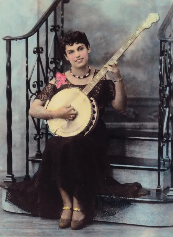 Bunny seated on stairs